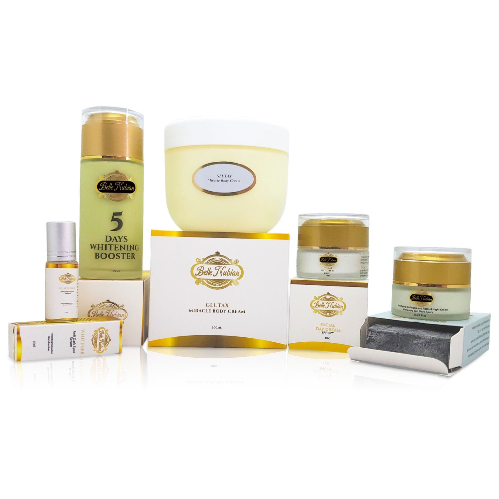 Miracle Set 1 for Ivory Skin - Glutathione Cosmetics Belle Nubian UK Miracle Set 1 for Ivory Skin - Glutathione Cosmetics Belle Nubian UK